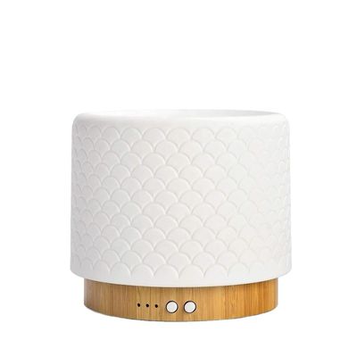 Diffusore elettronico ad ultrasuoni in bambù e ceramica da 280 ml per un'esperienza di aroma naturale