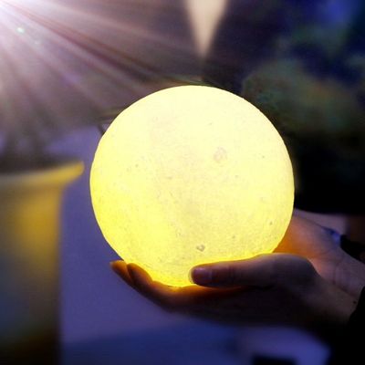 Controllo touch dimmabile PLA 3D di stampa a distanza lampada lunare con 10000 ore di durata