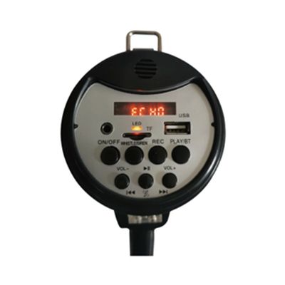 50W Gran Potenza Plastico Portatile Megafono Nero Con Sirena Musicale Funzioni Versatili