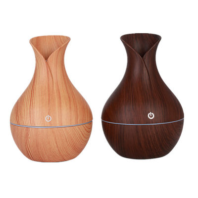 130ML Vaso ad ultrasuoni a grano di legno Mini USB portatile umidificatore per la gestione dell'umidità