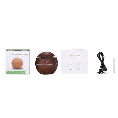 Altre funzioni Mini USB portatile ad ultrasuoni 130ML Umidificatore di cereali di legno con luce a led
