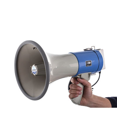 Portata esterna fino a 1500 m Megafono da 50 W con registrazione di sirene e Bluetooth 120 secondi