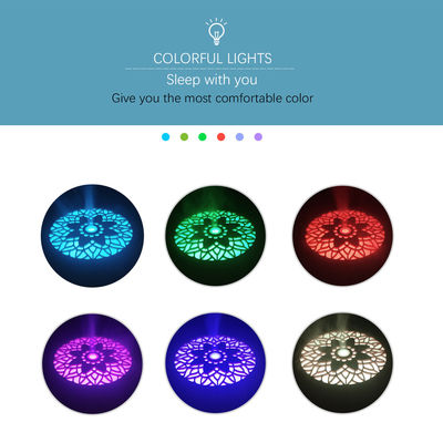 Diffusore aromatico di olio essenziale di legno e vetro per uso domestico da 500 ml con comando remoto e luce LED RGB