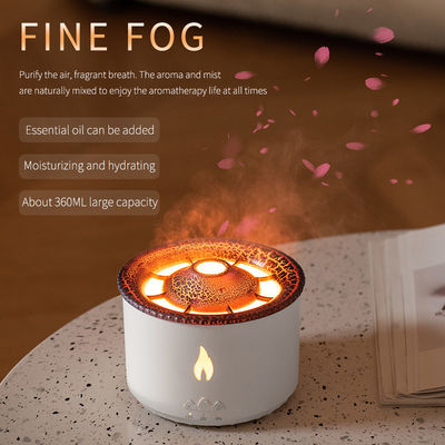 350ml Capacità 3D Flame Effect Vulcano Air Humidifier Aroma Diffuser per profumi domestici