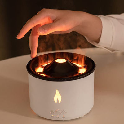 Flame LED Light Umidificatore vulcanico da 350 ml con diffusore di aroma di fiamma e lampada notturna