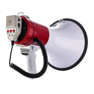 Megafono di registrazione all'aperto da 50 W con lunghezza di raggiungimento fino a 1500 m e funzione di registrazione